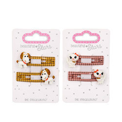 Spinki do włosów pies i kot