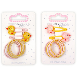 Spinka do włosów + gumka do włosów kaczka