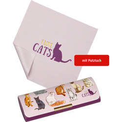 Etui na okulary z ściereczką koty