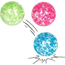 Piłka dmuchana z brokatem i gwiazdkami