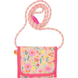 Portmonetka z kwiatkami na sznurku