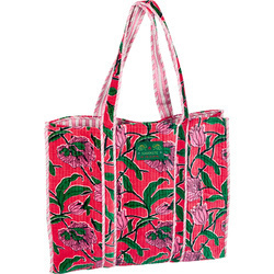 Torba shopper welurowa różowa