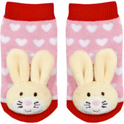 Skarpetki grzechotki króliczek rozmiar uniwersalny (2-12 miesięcy)