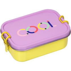 Metalowy lunchbox w kolorze liliowym