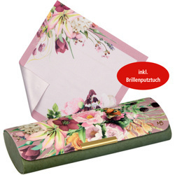 Etui na okulary z ściereczką do czyszczenia Blossom