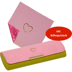 Etui na okulary serce