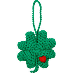 Liść koniczyny robiony na szydełku