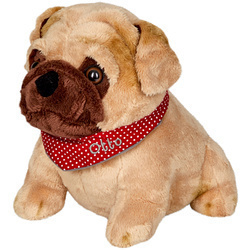 Pluszowy ogranicznik do drzwi mops Otto