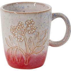 Filiżanka porcelanowa czerwone kwiaty