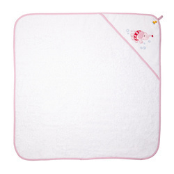 Ręcznik kąpielowy z kapturem słoń różowy