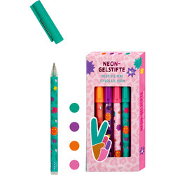 Neonowe długopisy żelowe Friends Forever