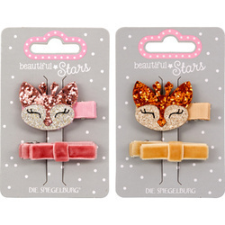 Spinki do włosów jelonek i kokardka