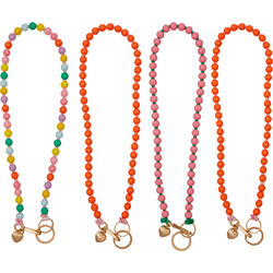 Smycz długa, koraliki drewniane