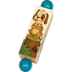 Obrotowa układanka drewniana