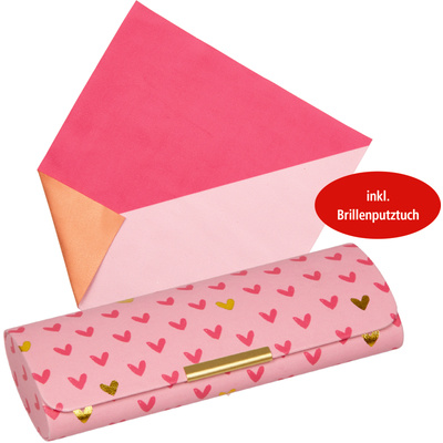 Etui na okulary serduszka