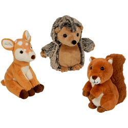 Jeleń, jeż i wiewiórka