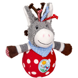 Wańka wstańka pluszak z dzwonkiem osiołek