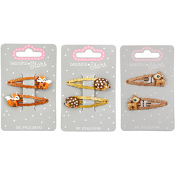 Spinki do włosów jeleń, jeż i lis